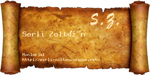 Serli Zoltán névjegykártya