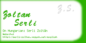 zoltan serli business card